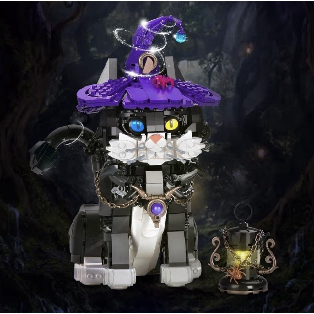 Magic Cat Building Blocks for Adult, Collectible Cat Model Set